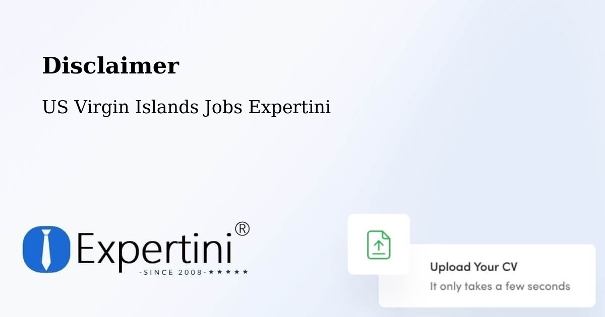 Disclaimer – Central - US Virgin Islands Jobs Expertini